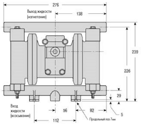 Фото Мембранные насосы DMP 1/2" (исполнение на болтах, металл) - 1