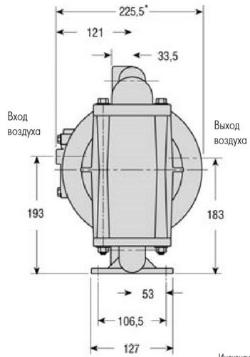 Фото Мембранные насосы DMP 1” до 156 л/мин (металл)  - 1