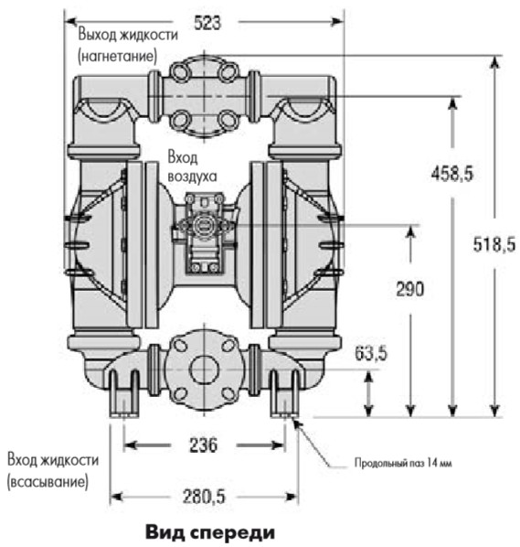 Фото  Мембранные насосы DMP 1 1/2” до 360 л/мин (пластик)  - 1